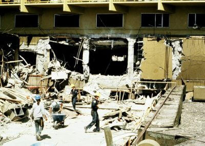 Aftermath of the bombing of Harvey's Casino